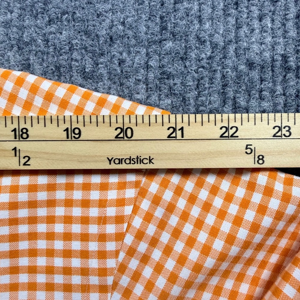 Ralph Lauren Mens XXL Classic Fit Orange Gingham Button Down Shirt Long Sleeve - Picture 4 of 9